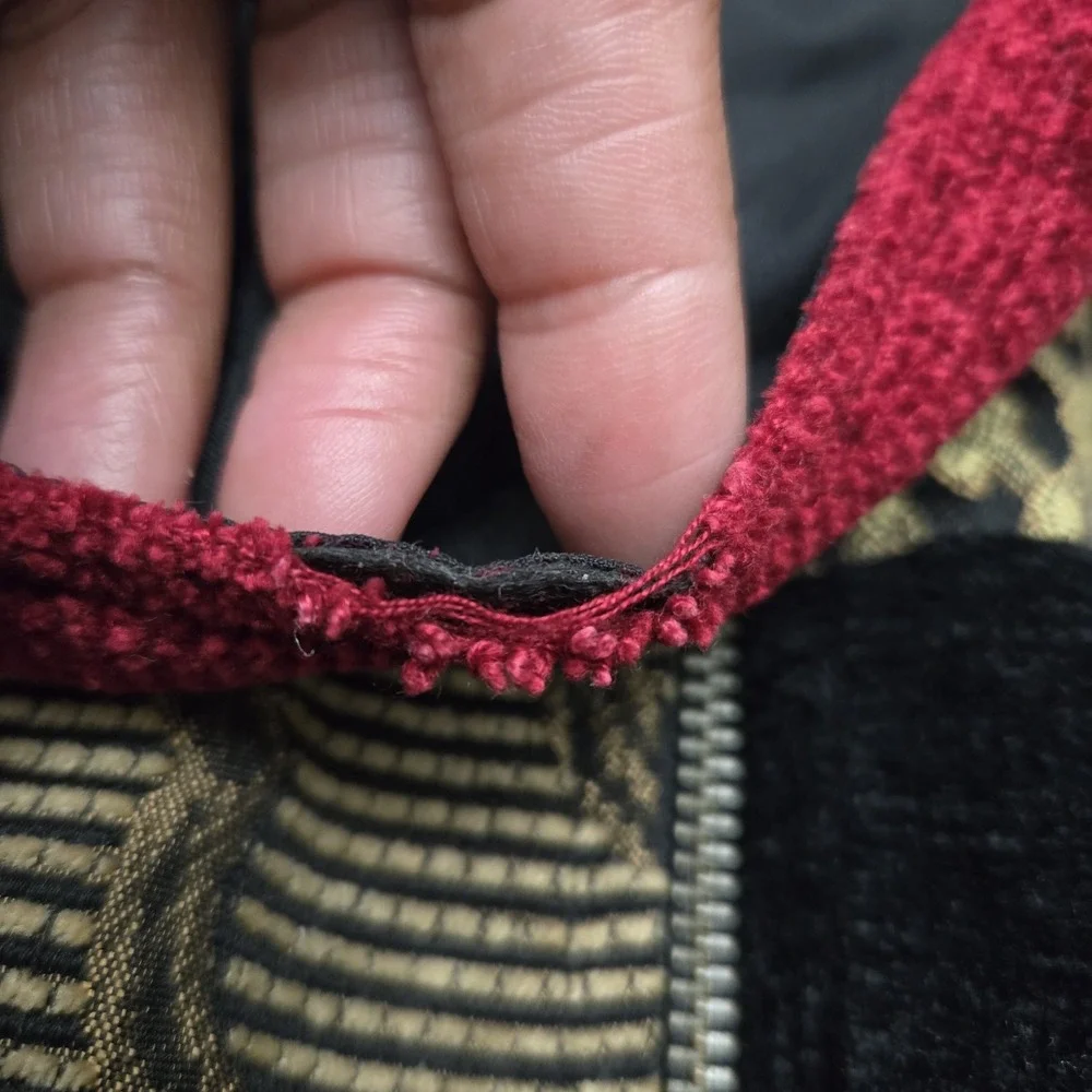 Vintage Julia Kim 3X Artsy Block Patchwork Jacket Embroidered‎ Beaded Boho